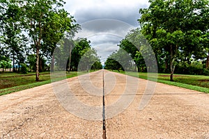 Empty concrete road with No body