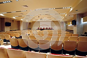 Empty conference hall photo