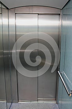 Empty contemporary elevator