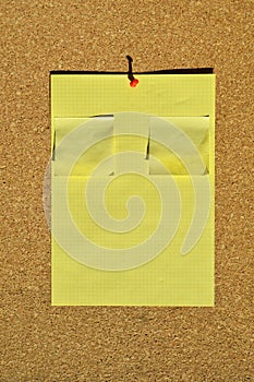 Empty cork board texture background, you can add your note on the blank paper on the cork board