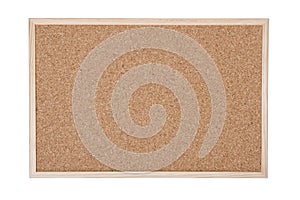 Empty cork memo board