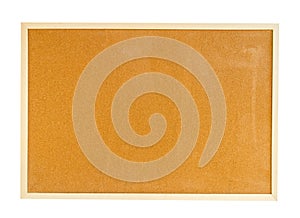 Empty cork memo board