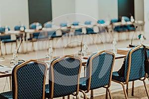 Empty corporate conference room before business meeting