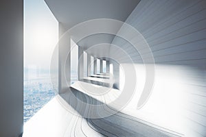 Empty corridor interior