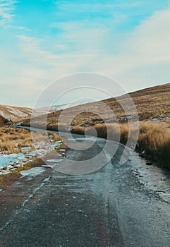 Empty countryside road