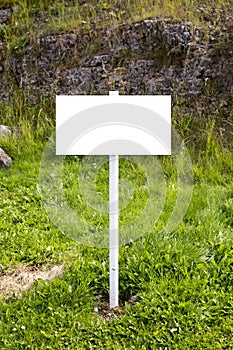 Empty Countryside Signpost - White