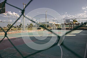 Empty court for multiple sports practice