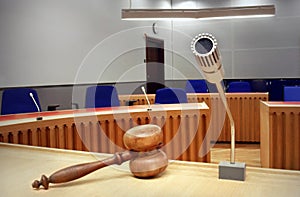 Empty courtroom photo