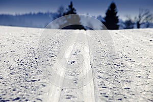 Empty cross-country ski track