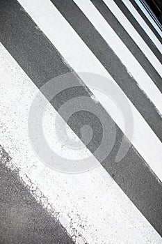 Empty crosswalk on asphalt road