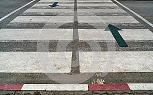 Crosswalk on asphalt road