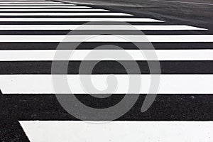 Empty crosswalk on the road