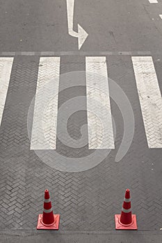 Empty crosswalk view