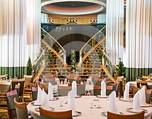 Empty Cruise Ship Dining Room