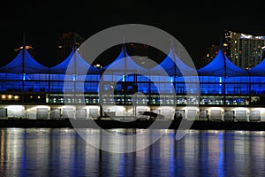 Empty Cruise Ship Terminal at Night