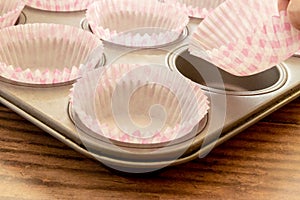 Empty Cup Cake Cases Ready to be Filled