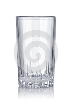 Empty cut crystal glass