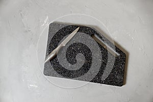 empty cutting granite board on concrete