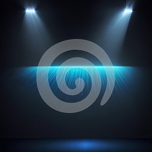 Empty dark abstract dark blue background AI-Generated