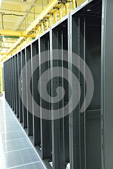 Empty Data Center racks