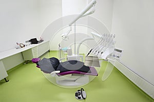 Vuoto dentale clinica. sedie 