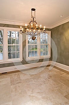 Empty diningroom with view