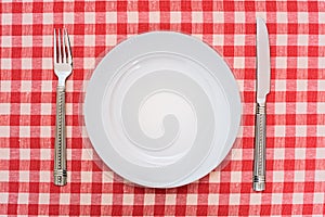 Empty dinner plate