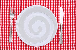Empty dinner plate