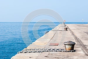 Empty dock in the harbor of Trieste