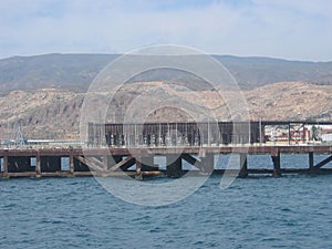 Empty dock on Mediterranean sea