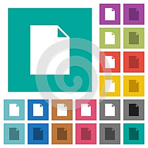 Empty document sheet solid square flat multi colored icons