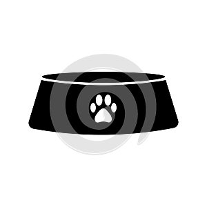 Empty dog bowl icon isolated on a white background. Vector illustration.