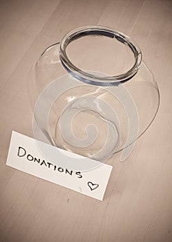 Empty Donation Jar