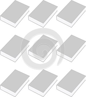 Empty Ebook template on white background vector