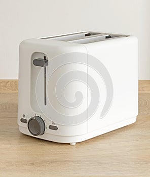 An empty electrical bread toaster