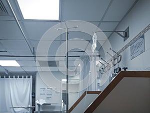 Empty emergency room hospital