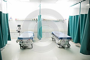 Empty emergency room in a hospital