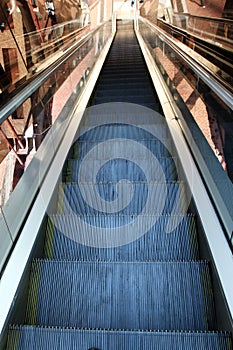 Empty escalator