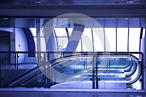 Empty escalator