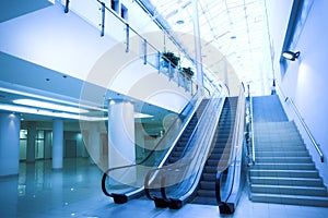 Empty escalator