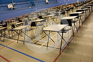 Empty exam hall