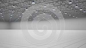 Empty exhibition centre. 3d render.