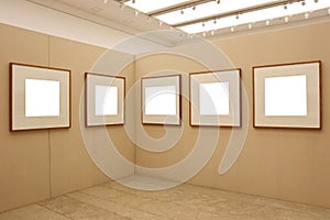 Empty exhibition frames