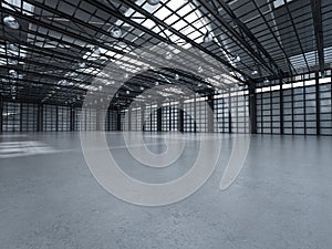 Empty factory interior