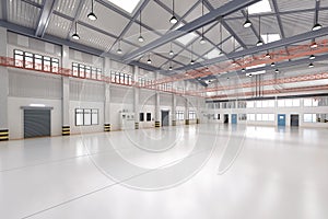 Empty factory interior