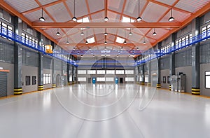 Empty factory interior