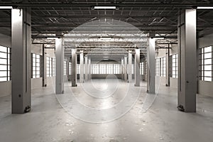 Empty factory interior