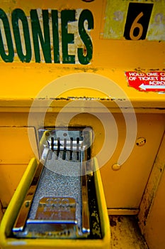 Empty fare box waiting for payment