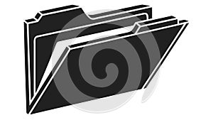 Empty File Folder Icon, Document Storage & Organization Symbol, vector design Generative AI