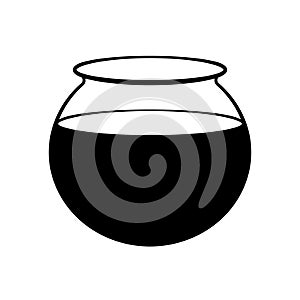 Empty fish bowl icon